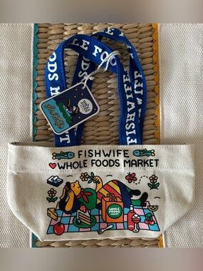 NWT Fishwife x Whole Foods Micro Canvas Tote
